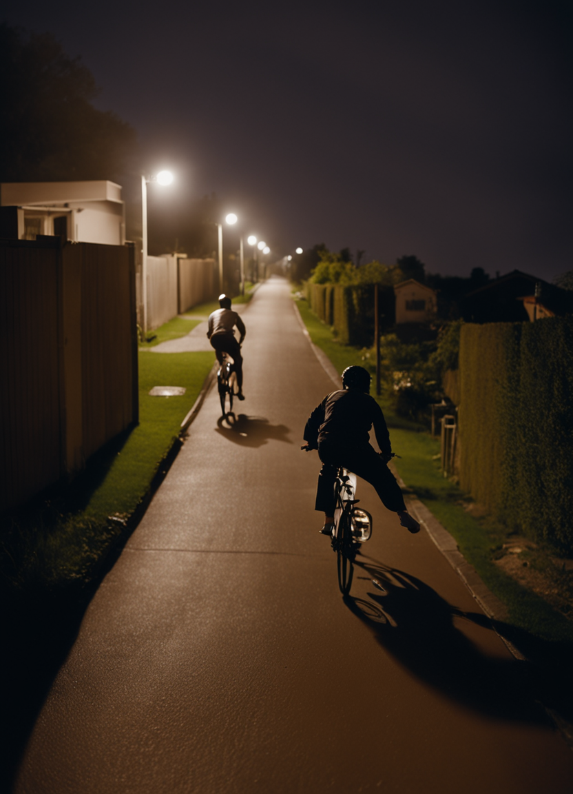 02304-2359922892-cinematic still of two standing Judo Nage Waza Harai Goshi in the foreground of a POV shot of a midnight residential paved bike.png